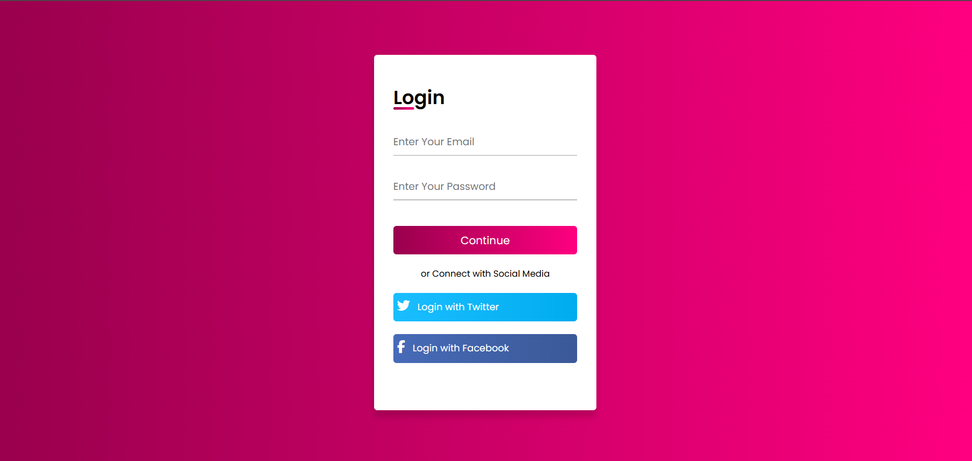 Animated Login Form