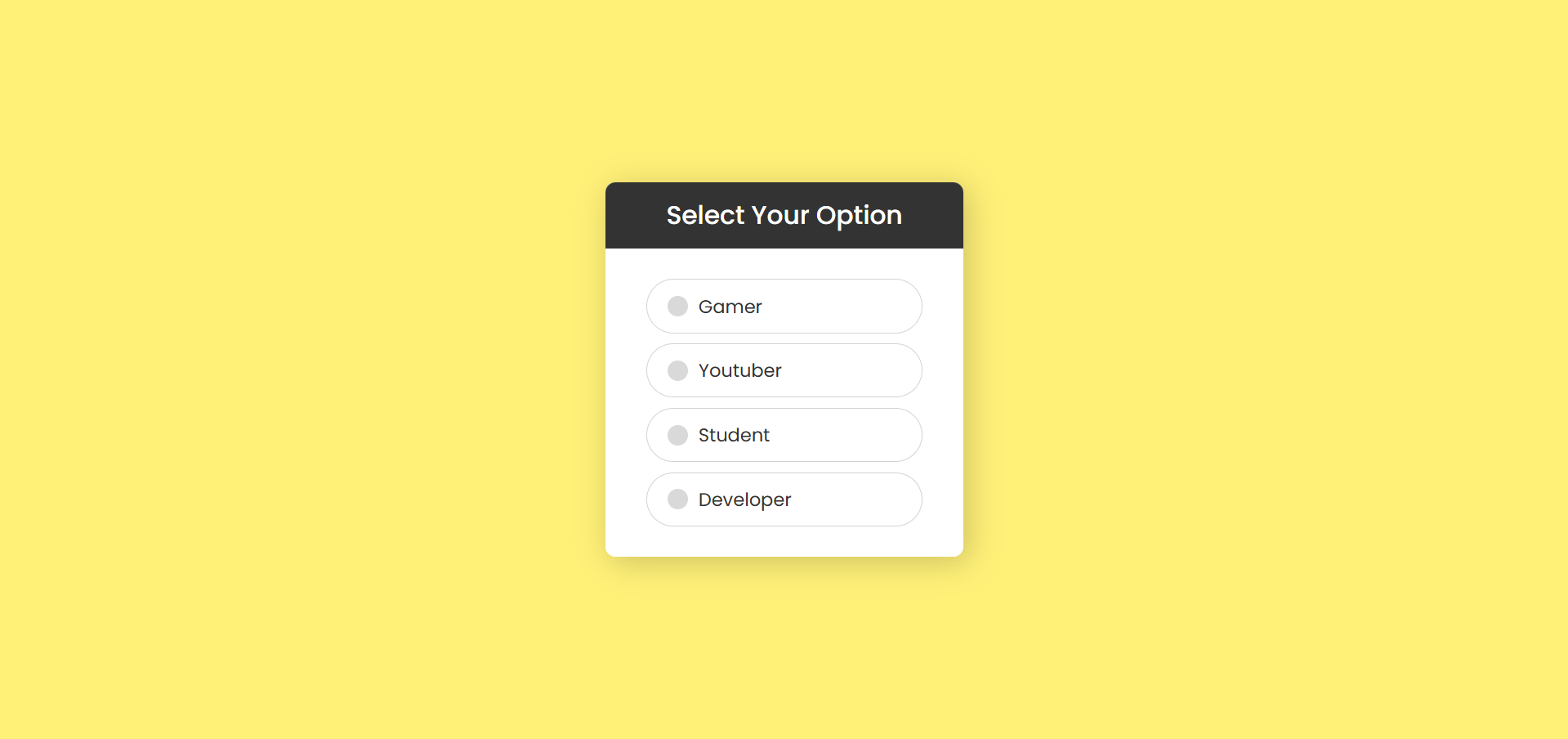 Custom Radio Buttons