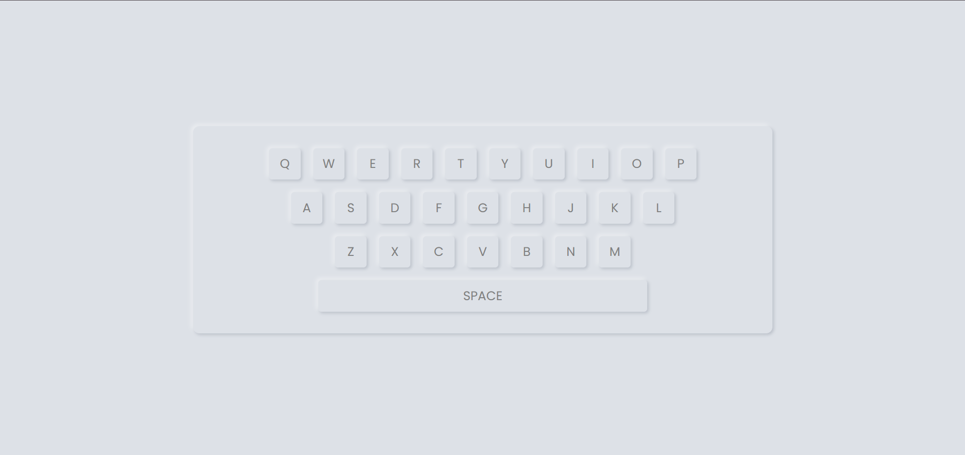 Neumorphism Keyboard