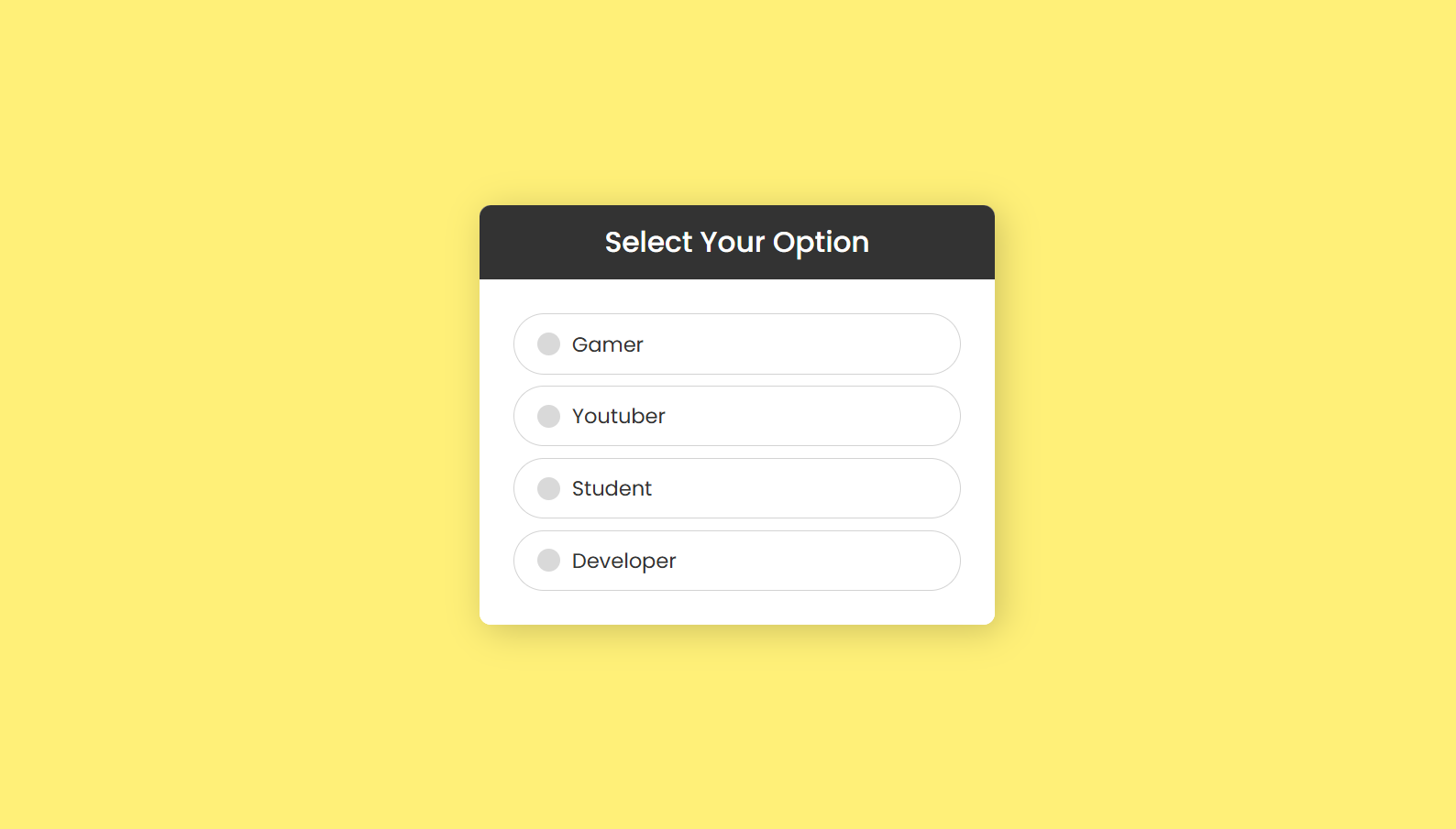 Custom Radio Buttons